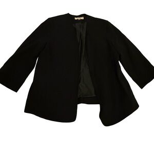 Jones Studio Elegant Black Open-Front Blazer